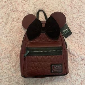 COPY - Burgundy Minnie Mouse Loungefly bag. Brand new
